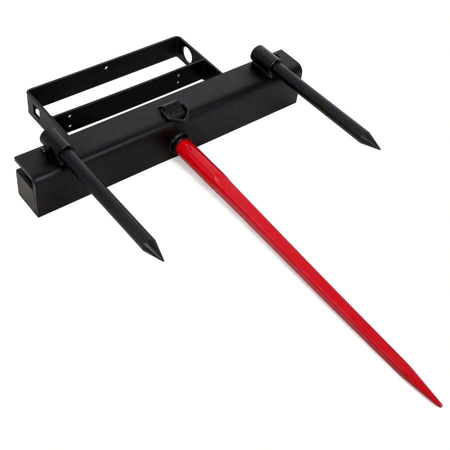 GOCAPTAIN 39" Hay Spear,Bale Spear 4000lbs Capacity Universal Bucket Front Skid Steer Loader Tractor Bucket Attachment Quick Attach 17.5" Stabilizer Spears, ,Skid Steer Loader Tractor Bucket Attachment Quick Attach For Bobcat Tractors - Red - View 1