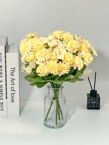 1/3Pcs Yellow Artificial Flowers,Fake Flowers,For Home Decoration,Decorative Faux Flowers,Fake Plants,Desk,Room Decoration Stuff,Wedding Bouquet Decor,Vase Decoration,Summer Decoration.