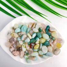 30G 50G 100G/包天然抛光水晶绿花玛瑙碎石樱花玛瑙碎片水晶工艺品鱼缸摆件家居装饰 - Green flower agate - 查看 1