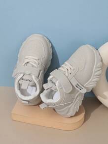 1 双春季儿童运动鞋，男童跑步运动鞋，女童鞋，男童厚底运动鞋 - 米色 - 查看 4