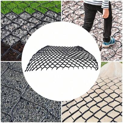 Futchoy Earthwork Geocell Ground Grid Permeable Geogrid Honeycomb Geo Grid 17Ft * 9Ft