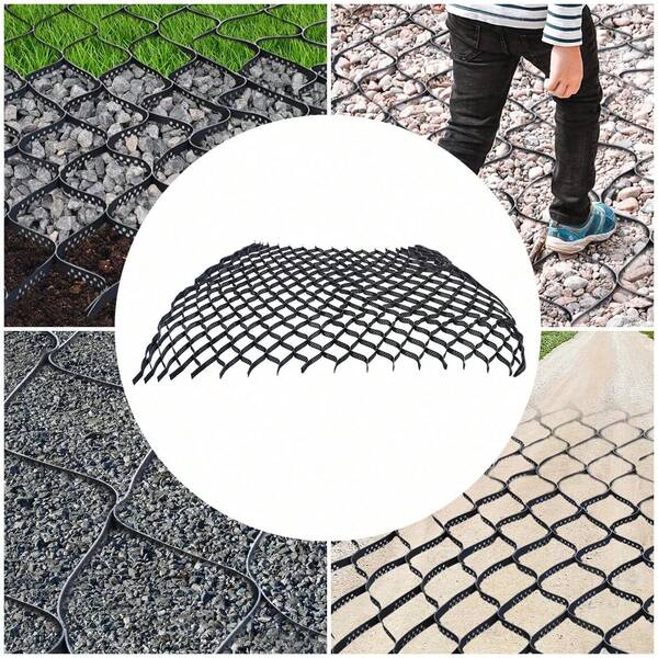 Futchoy Earthwork Geocell Ground Grid Permeable Geogrid Honeycomb Geo Grid 17Ft * 9Ft