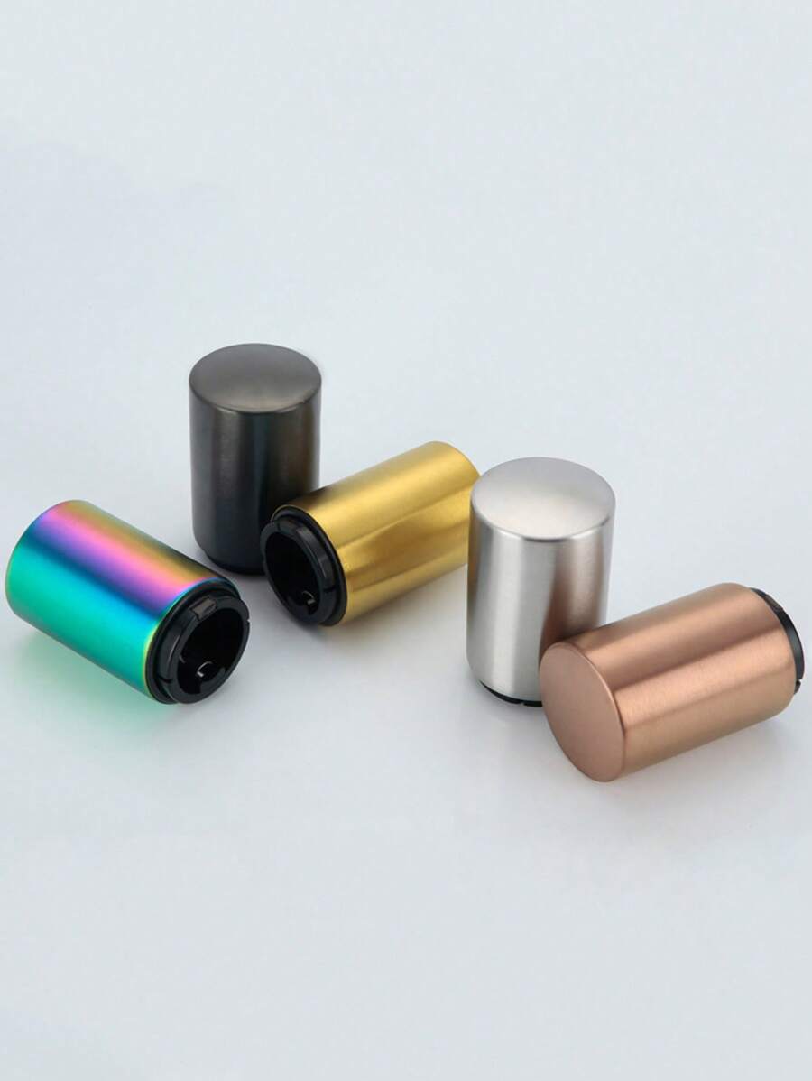 2 件不锈钢磁性开瓶器 - 轻松按压即可开啤酒、葡萄酒和苏打水 - 家庭酒吧必备厨房工具，父亲礼物