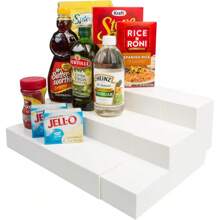Estantería ajustable de 3 niveles para latas Dial Industries para organización de armarios de cocina y despensa, Expandible, Mega - Condimentar - Ver 8