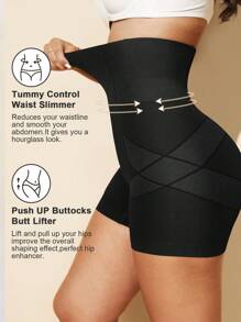 1pc Women Waist Trainer Slimming Shaper, Seamless Sculpting Tummy Control & Butt Lifting Pants