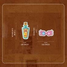 WB 50 件哈利波特官方授权哈利波特赫敏罗恩海德薇霍格沃茨道具贴纸防水卡通装饰水瓶笔记本电脑保险杠水瓶电脑手机安全帽汽车和送给朋友家人生日节日和新年圣诞礼物 - DS01-01-0014 - 查看 3