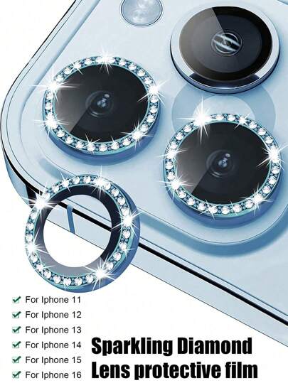 1 Set, Protezione per obiettivo fotocamera blu, realizzata in vetro temperato, anti-collisione, anti-caduta, fotografia ultra HD senza perdita di qualità, ripristina i veri colori. Compatibile con 17 Pro Max/17 Pro/17 Air/17/16 Pro Max/16 Pro/16 Plus/16/15 Pro Max/15 Pro/15 Plus/15/14/13/12 e altri modelli.