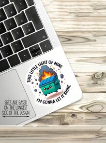 1 件防水、防潮、有趣的汽车贴花贴纸，可贴在杯子、笔记本电脑、汽车上，也可用作礼物