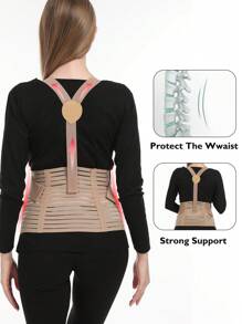 1pc Breathable Elastic Comfortable Back Support Maternity Belly Band With Detachable Shoulder Strap, Suitable For Pregnancy And Postpartum Recovery, Machine Washable, Ideal For Daily Wear & Gift