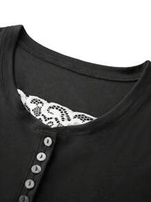 Women Fairy Tops Grunge Clothes Y2k Shirt Long Sleeve Lace Collar Vintage Aesthetic Blouse Spring Fall Tops - Negro - Ver 4