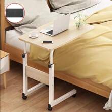 Portable Over Bed Chair Table Hospital Overbed Height Adjustable Laptop Tray UK - Log color - View 5