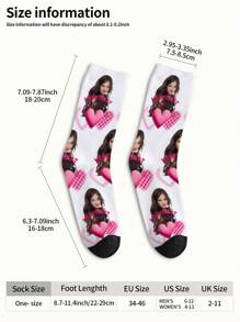 1 Paar individuelle Gesichts-Socken, individuelle Foto-Socken, individuell bedruckte Socken, personalisierte witzige Gesichts-Socken, individuelle Bild-Socken, beliebiges Gesicht auf den Socken, Jahrestags-Geschenk, Valentinstags-Geschenk, Geburtstags-Geschenk, Hochzeits-Geschenk