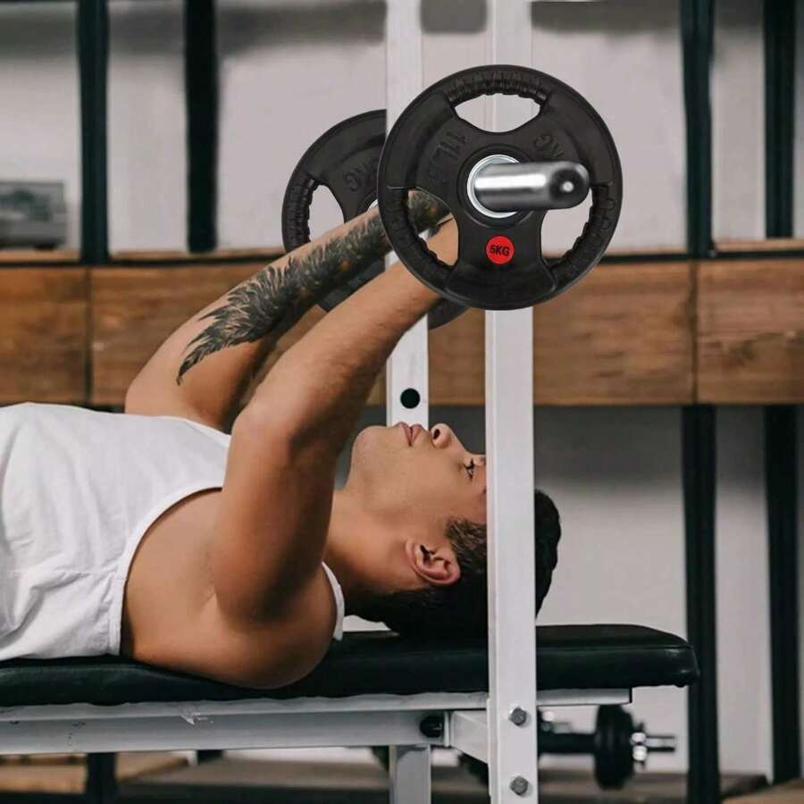 2PCS 5kg Grip Weight Plates Set Lifting Weights Discs Cast Iron Rubber Gym - Variant1 - View 1