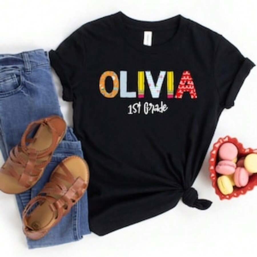 Personalized Back To School Shirt ,Back To School Name Tee,Back To School,School Name Shirt,First Day Of School Shirt,1st Day Of School