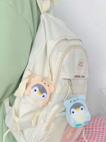 1 件可爱的 10 厘米/3.94 英寸布艺企鹅钥匙扣装饰，超柔软泰迪熊企鹅服装，完美的生日礼物，情人节