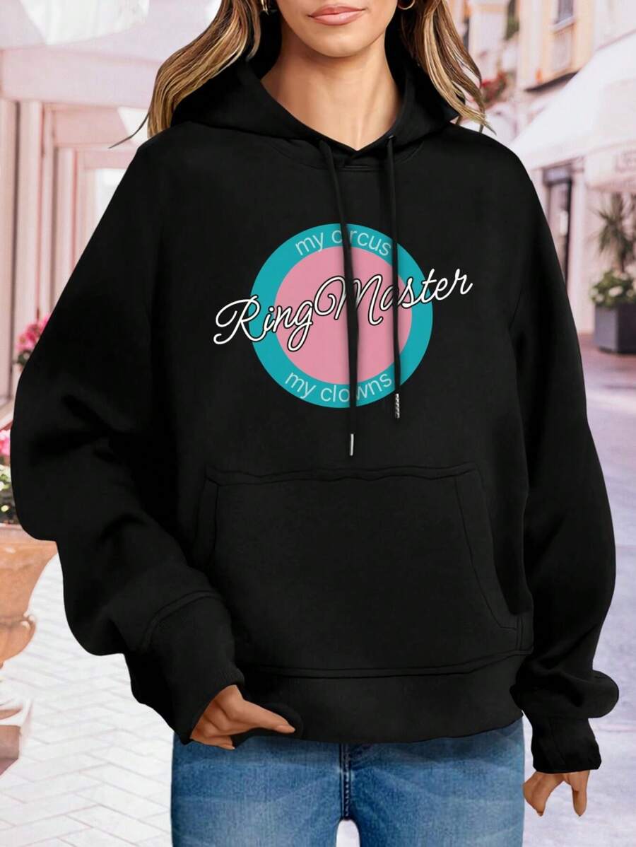 Ringmaster Ladies Sweatshirt Own Your Circus Own Your Monkeys - Black - View 1
