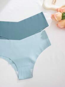 5pcs/Pack Women Seamless Briefs, Comfortable Skin-Friendly Sexy Hip-Hugger Breathable Triangle Panties - Multicolor - View 7