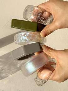 1 chiếc vòng tay tròn bóng bẩy hình học bất đối xứng, kiểu dáng tối giản, thích hợp cho mùa hè. - Nhiều màu - Xem 3