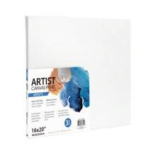Artist Canvas Panel, 100% Cotton Acid Free White Canvas, 16"X20", 3 Pieces, Deluxe Canvas, Ideal For Art Students, Educators, Artists And Professionals.