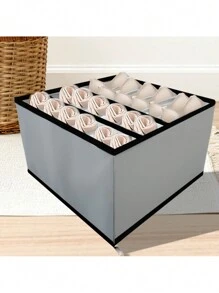 Underwear Organization Box: Keep Your Clothes Organized And Accessible! Compact, With Adjustable Dividers And A Stylish Design To Make Your Routine Easier - Xám - Xem 5