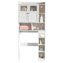 Ktaxon Over Toilet Bathroom Storage Cabinet  With 2 & 3 Storage Shelves Space Saver, White - White - 31.49'' W - View 7