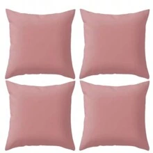 Kit 04 Plain 40X40 Cushion Covers With Zipper - Rusty Rose - View 2