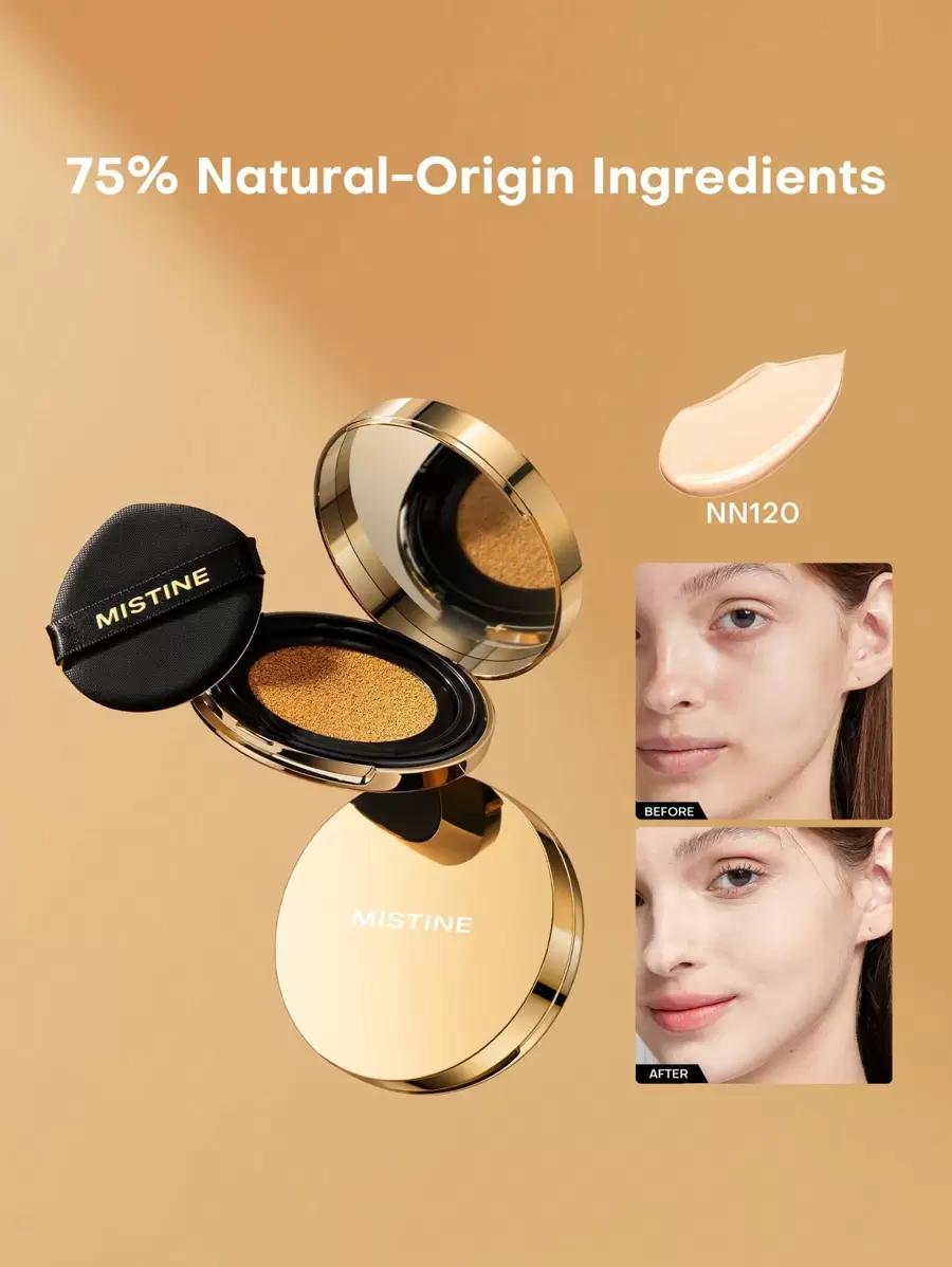 MISTINE 4克气垫粉底液，完美遮瑕，轻盈哑光妆效，持久控油，75%精华气垫，专为油性肌肤设计 - NN120-new - 查看 1