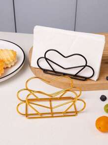 8/4/1pc Iron Paper Towel Holder Rack, Vertical Tissue Box Stand, Minimalist Hollow Heart/Round Design, Suitable For Home, Restaurant, Cafe, Autumn/Christmas Decor - Multicolor - View 6