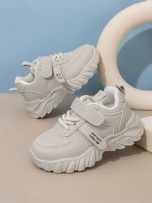 1 双春季儿童运动鞋，男童跑步运动鞋，女童鞋，男童厚底运动鞋 - 米色 - 查看 1