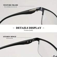 Photochromic, Progressive Multifocal Reading Glasses, Anti-Blue Light Reading Glasses, TR Flexible Half-Rim Frame, Lightweight Wear, Unisex - White - View 7