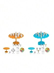1 Set Frog Balance Tree Game, Multiplayer Tabletop Game, Frog Stacking Toys, Board Game, Party Interactive Toy