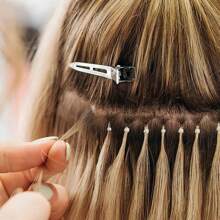 200/500/1000 Stück Mikro-Silikon-Haarverlangerungs-Ringe - Krimpringe für Perücken & Extensions, Aluminiumstange Verbindungsglieder