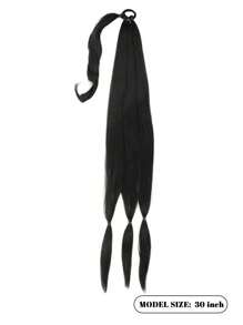 1 件长辫子马尾接发带头带直发接发马尾自然柔软合成假发女士日常佩戴 22 英寸 30 英寸 40 英寸日常颜色