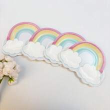 10pcs/20pcs/50pcs Rainbow Paper Plates Party Supplies Pastel Rainbow Shaped Party Plates 9inch Disposable Dinner Plates Cake Plates For Bachelorette Unicorn Happy Birthday Party Tableware Decorations - Multicolor - View 4
