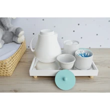 Baby Hygiene Kit Care Bedroom Porcelain Thermal Tray Bath Girl Boy K072 - 薄荷藍 - 查看 4
