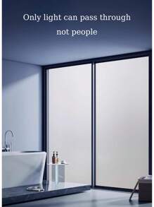 1 Piece Matte Texture Static Anti-Peeping Privacy Window Sticker For Office, Toilet, Bathroom - Multicolor - View 5