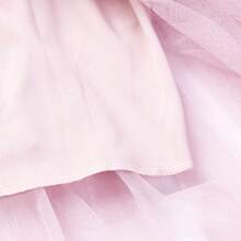 2025 Women's Sexy Solid Color Mesh Skirt, Irregular Elastic Tulle Bubble Skirt, Daily Life And Vacation - 粉色 - 查看 2