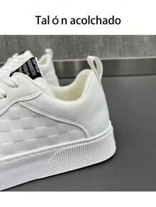 Elegantes Zapatos Para Correr Y Deportes Casuales Diarios Impermeables, Fáciles De Llevar Para Ir Al Trabajo Y Estudiantes Nuevo Zapatos Casuales Con Cordones Para Hombre - Blanco - Ver 7
