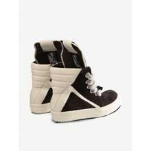 Rick Owens - Men Scarpe In Pelle Jumbolaced Geobasket - màu đen - Xem 3