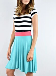 Vestidos cortos de mujer - Azul menta - Ver 4