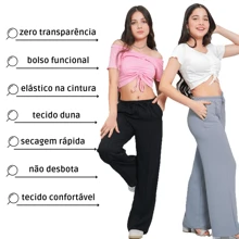 Youth Wide-Leg Pants With Elastic Pocket, Blogger Fashion 2025 - Màu hồng gỉ - Xem 3