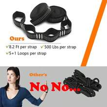 AnorTrek Hamaca de camping, súper ligera y portátil de paracaídas con dos correas para árbol, individual o doble de nailon de viaje para camping, mochilero y senderismo - Gris&Rosa - Ver 6