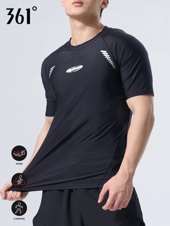 361degree Top For Men Running/Swimming/Gym/Fitness/Outdoor Wearing,Elastic,Quick Dry(One Or Two Size Laeger Is More Recommended)