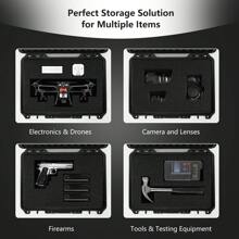 45x34x18cm Waterproof Hard Case Shockproof Camera Dustproof Protect Tool Box - Black - View 9