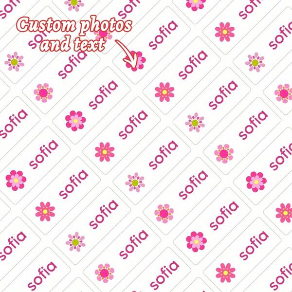 60pcs Personalized Labels, Custom Name Labels, For School Supplies, Lunch Boxes, Books, Water Cups, Toothbrushes, Non-Wettable/Non-Splash, Not Waterproof Labels-4.4X1.2CM, A Set Of 96 Stickers,Art Activities For Youth,Home & Living,Christmas Home Atmosphere, Autumn Home Refresh, Xmas Decoration,Home Harmony