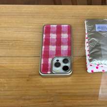 Ốp lưng điện thoại kẻ sọc hồng viền bạc lấp lánh tương thích với Apple IPhone 16 Pro Max / 15 Pro Max / 14 Pro / 13 - Hồng - Xem 7