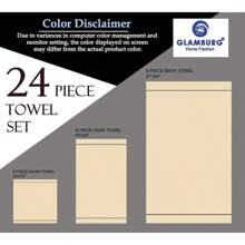 GLAMBURG Ultra Soft 8-Piece Towel Set -% Ringspun Cotton, Contains 2 Oversized Bath Towels 27x54, 2 Hand Towels 16x28, 4 Wash Cloths 13x13 - Everyday Use, Hotel  Spa - Black - 黑色 - 查看 7