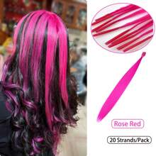 20 hebras de 20 pulgadas de extensiones de cabello sintético multicolor de Kanekalon con punta en I y queratina, para piezas de cabello, Día de San Patricio