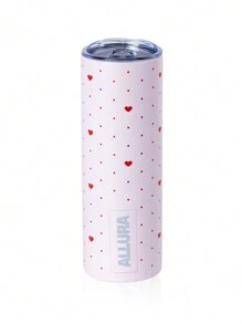 1PC Love Polka Dot Insulated Travel Mug, Easy To Clean Reusable Water Bottle, Double Layer Vacuum Insulated Bottle - Gifts For Girls, Valentine's Day Gifts, Birthday Gifts, Holiday Party Favors, Parties And Outdoor Use