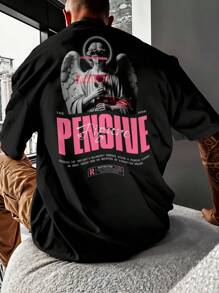 Shirt T-Shirt Oversized Streetwear Angel Dollar Cupid Gangster REF 7097 VEST NERD - Negro - Ver 7